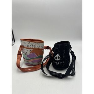 HydroJug Black White Sleeve‎ Carrier Adjustable Strap lot of 2 mountain scene